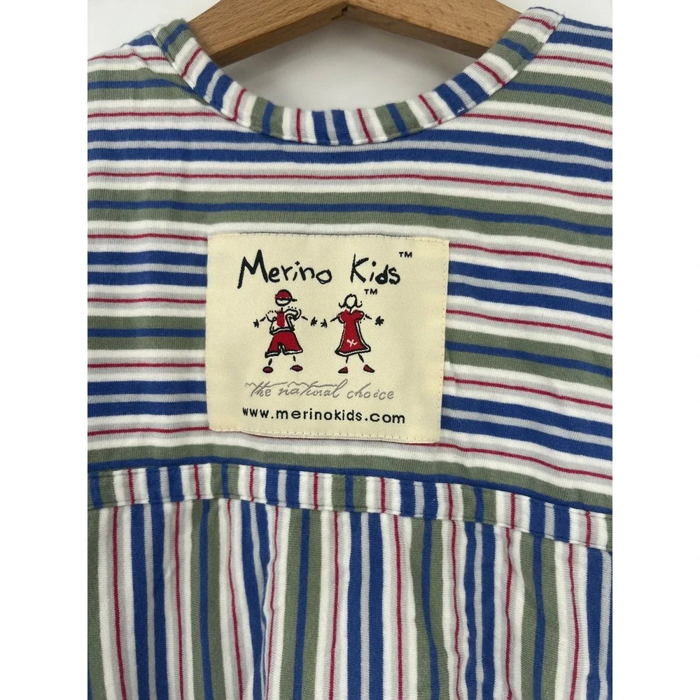 Merino Kids Organic Cotton Go Go Bag Sleep Sack 0.5 TOG Striped Toddler 2-4Y